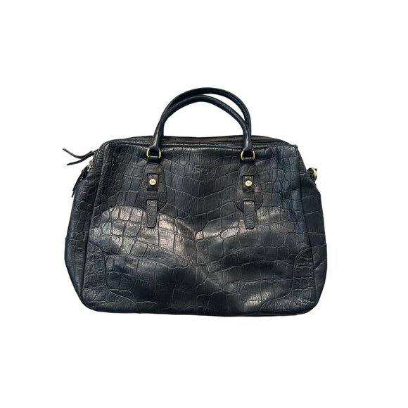 MARGOT Leather Animal Print Embosserd Satchel Handbag - Picture 3 of 9